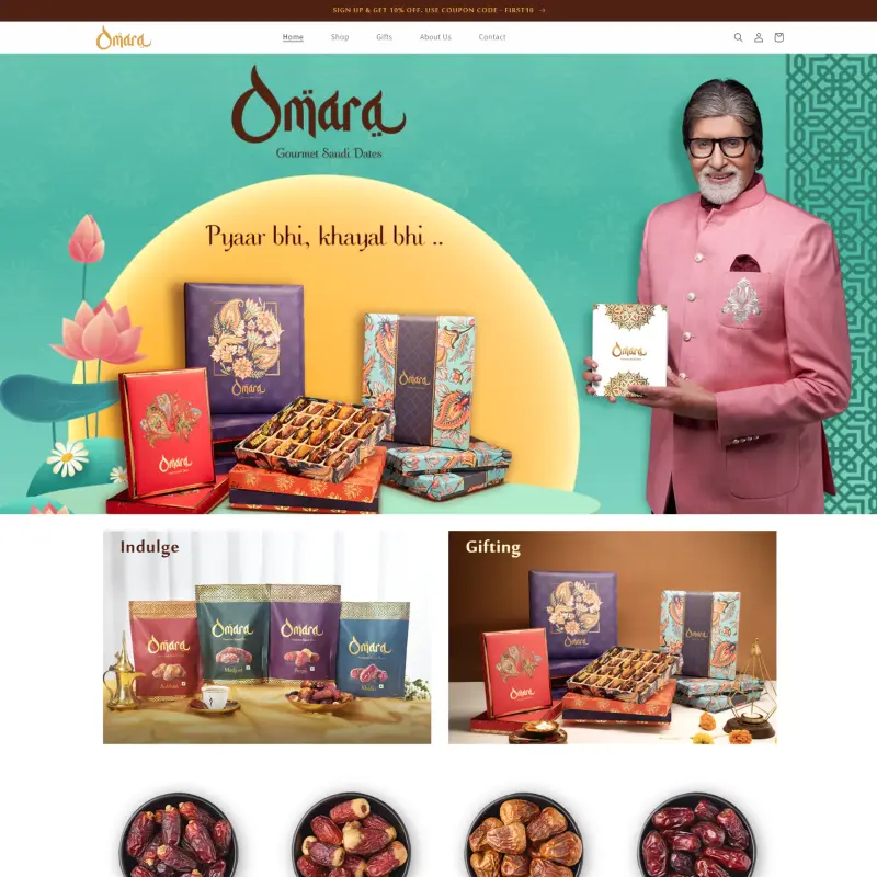 omara brand store amazon creatives created by the virtual salt