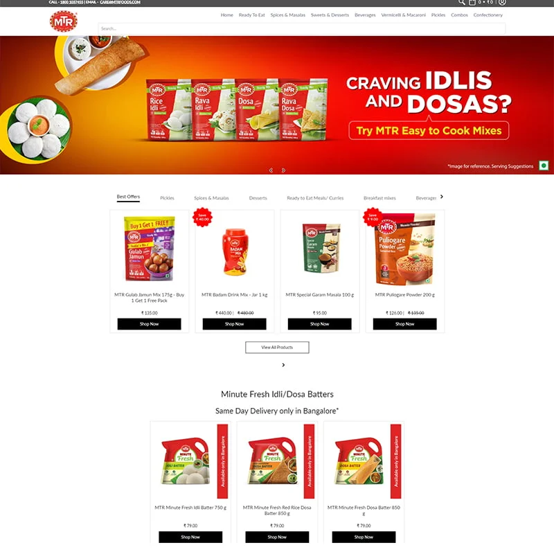 MTR website creatives created by the virtual salt